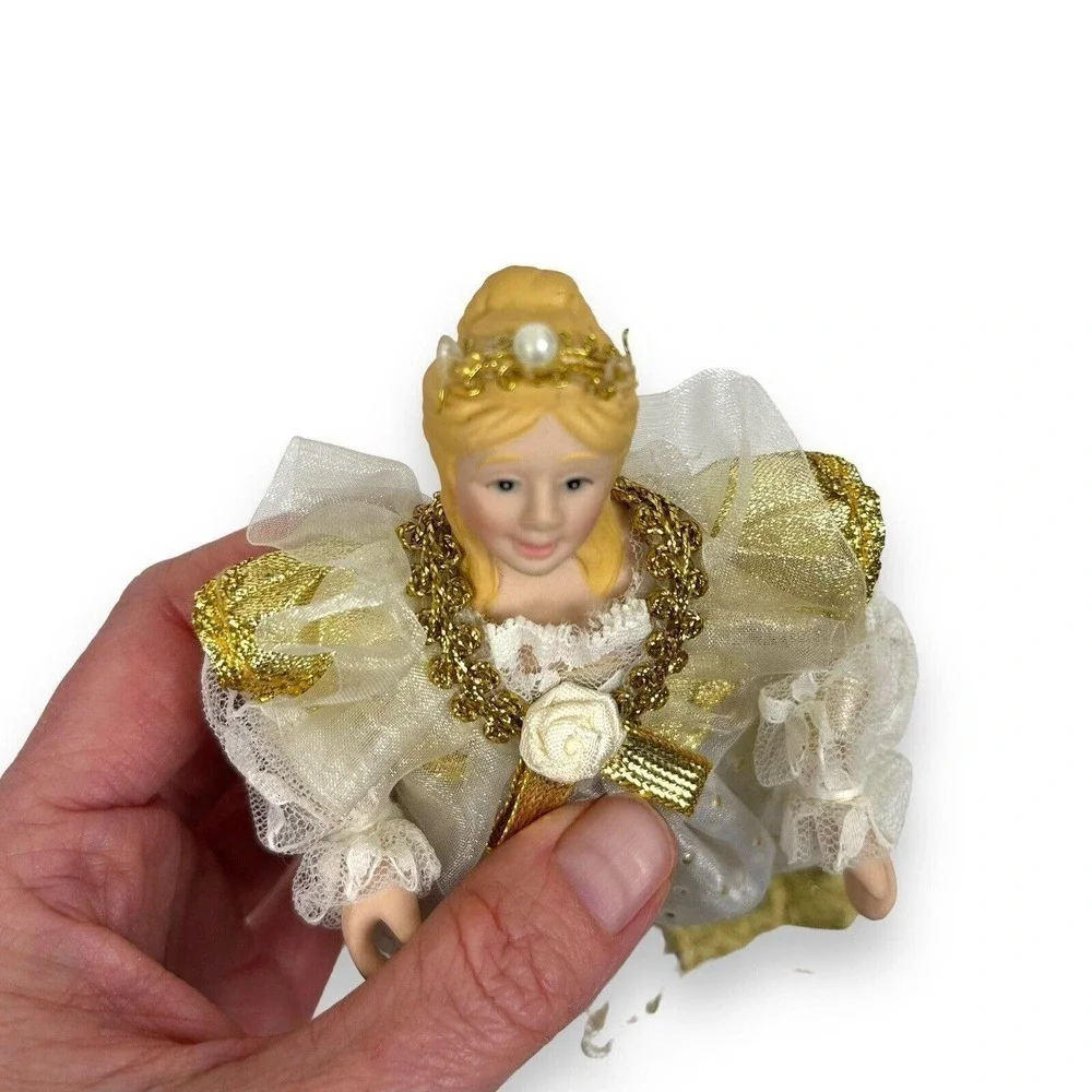 Vintage Porcelain Cinderella Christmas Ornament